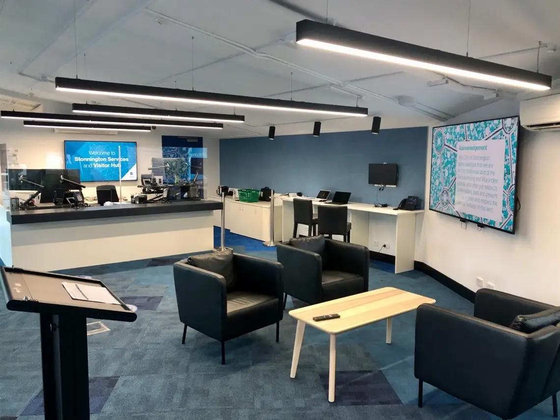 Inside view of Stonnington Customer Service and Visitor Hub at Prahran Square