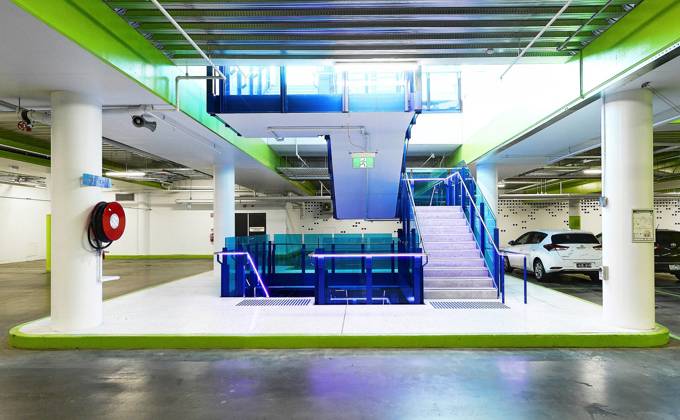 Stairs at Prahran Square Car Park